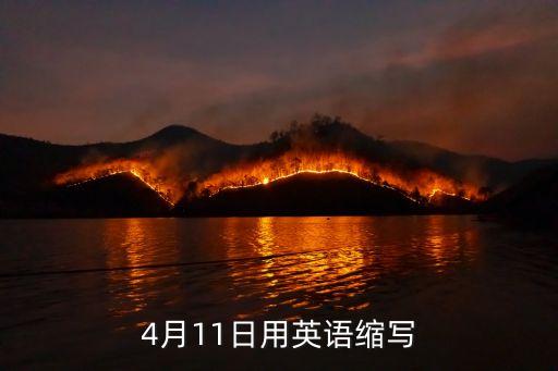 每年4月11日是什么日子呀英语，4月11日用英语缩写