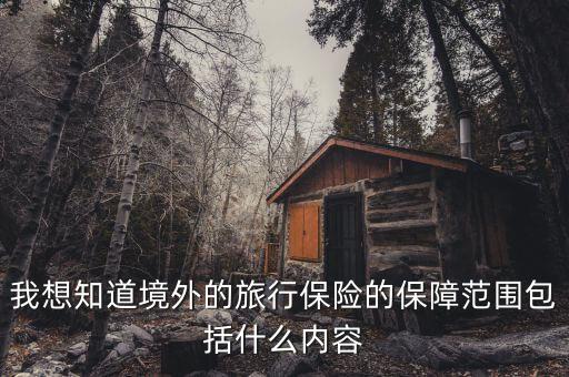 我想知道境外的旅行保险的保障范围包括什么内容