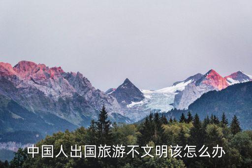 中国人出国旅游不文明该怎么办