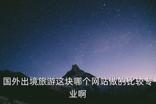 国外的旅游网站做的如何，国外出境旅游这块哪个网站做的比较专业啊