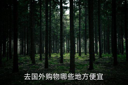 去国外购物哪些地方便宜