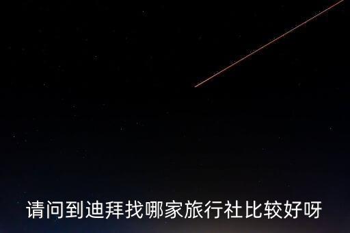 请问到迪拜找哪家旅行社比较好呀