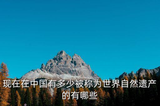 现在在中国有多少被称为世界自然遗产的有哪些
