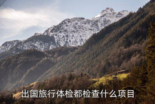 国际旅游体检需要检查什么，出国旅行体检都检查什么项目