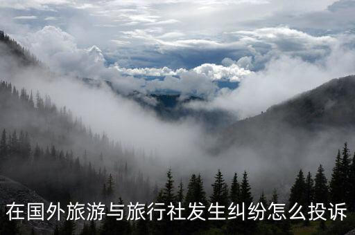 在国外旅游与旅行社发生纠纷怎么投诉