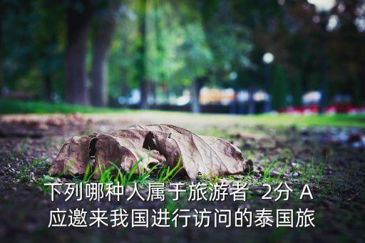 下列哪种人属于旅游者  2分 A 应邀来我国进行访问的泰国旅