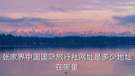 张家界国际旅游商城在哪里，张家界市商业步行街有哪两条分别在哪儿