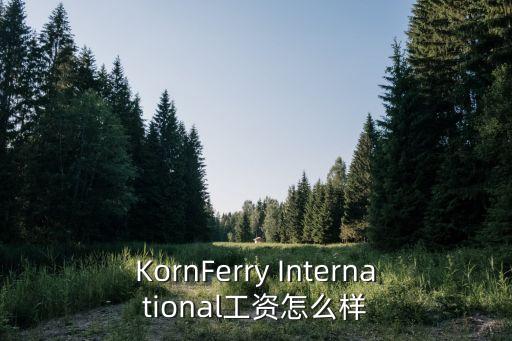 泛嘉国际旅游薪资怎么样，KornFerry International工资怎么样