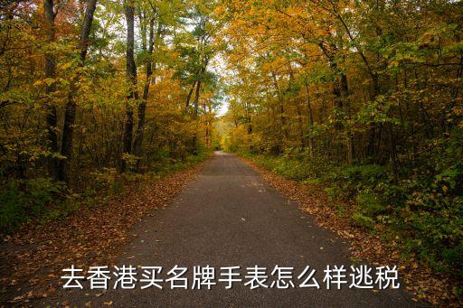去香港买名牌手表怎么样逃税