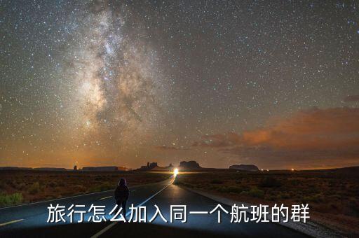 如何加入国际旅游群聊，旅行怎么加入同一个航班的群