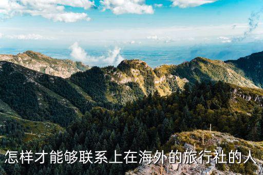 怎样才能够联系上在海外的旅行社的人