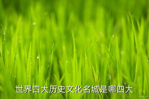 世界四大历史文化名城是哪四大