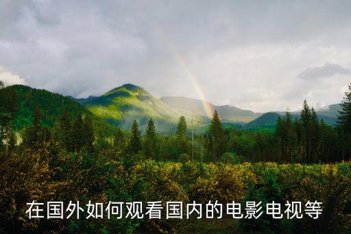 国外旅游怎么看国内电视剧，我在国外想看国产电视剧怎么办