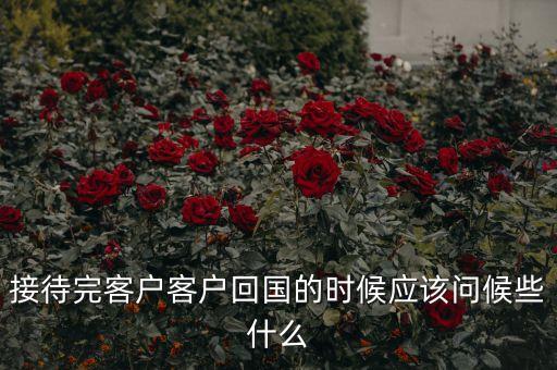 国外客户旅游回来怎么问候，接待完客户客户回国的时候应该问候些什么