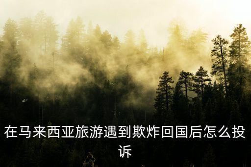 在马来西亚旅游遇到欺炸回国后怎么投诉