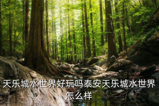 天乐城水世界好玩吗泰安天乐城水世界怎么样