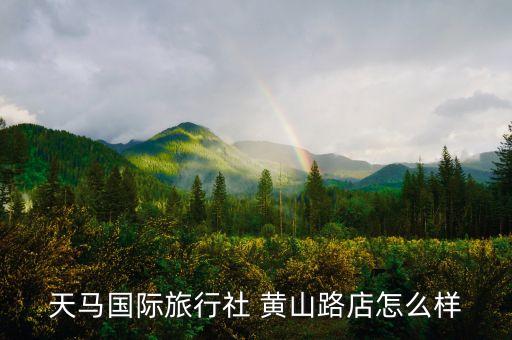 天马国际旅行社 黄山路店怎么样